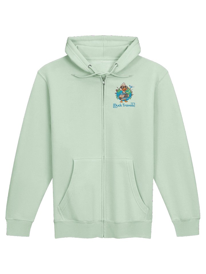 "Traveller Duck" Hoodie with full zip "Unisex" product image (1)