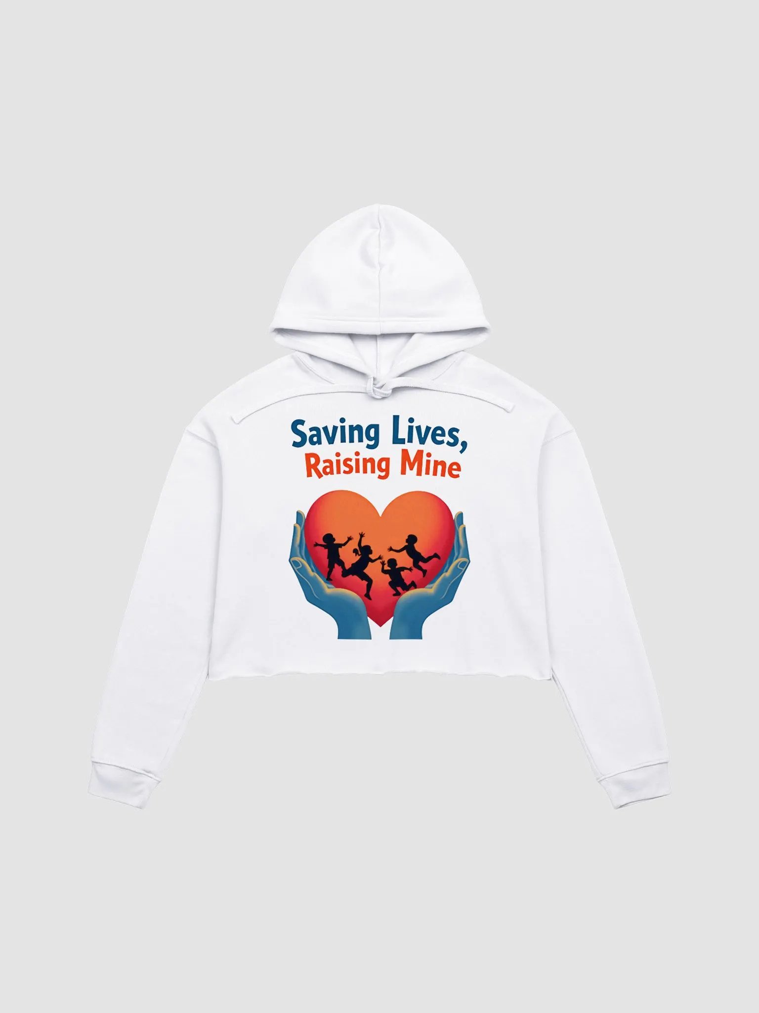 Medical Moms and dads, multitasking Heroes Crop Hoodie product image (4)