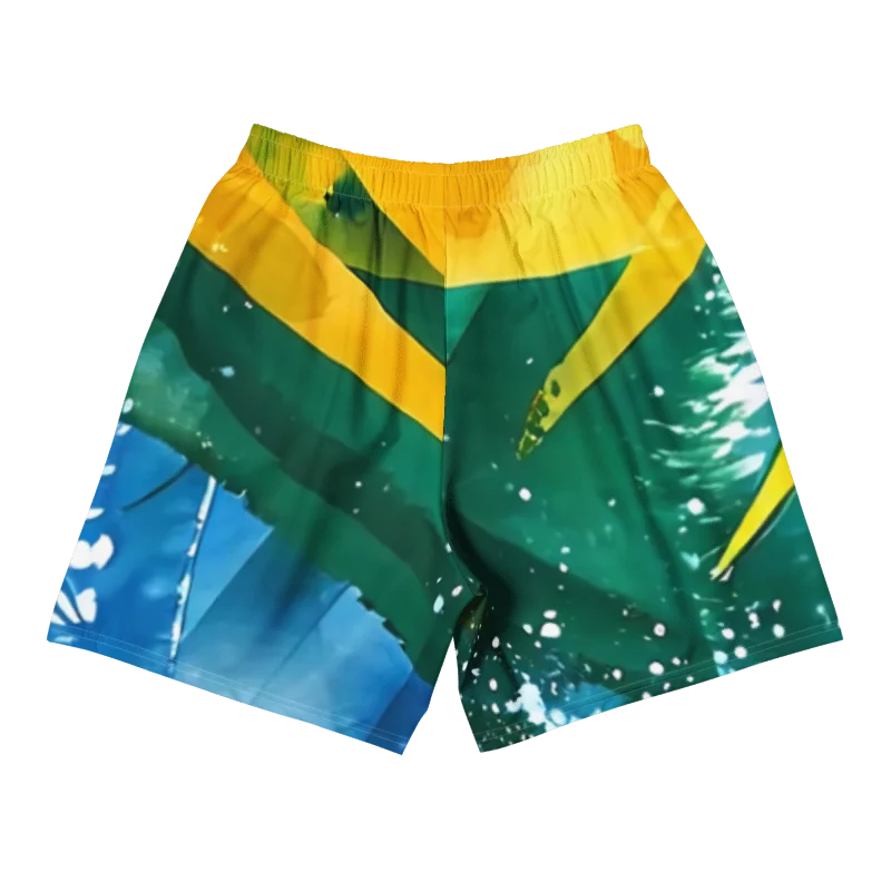 Abstract Diplomat Print - Sport SVG - Caribbean Apples | Athletic Long Shorts product image (1)