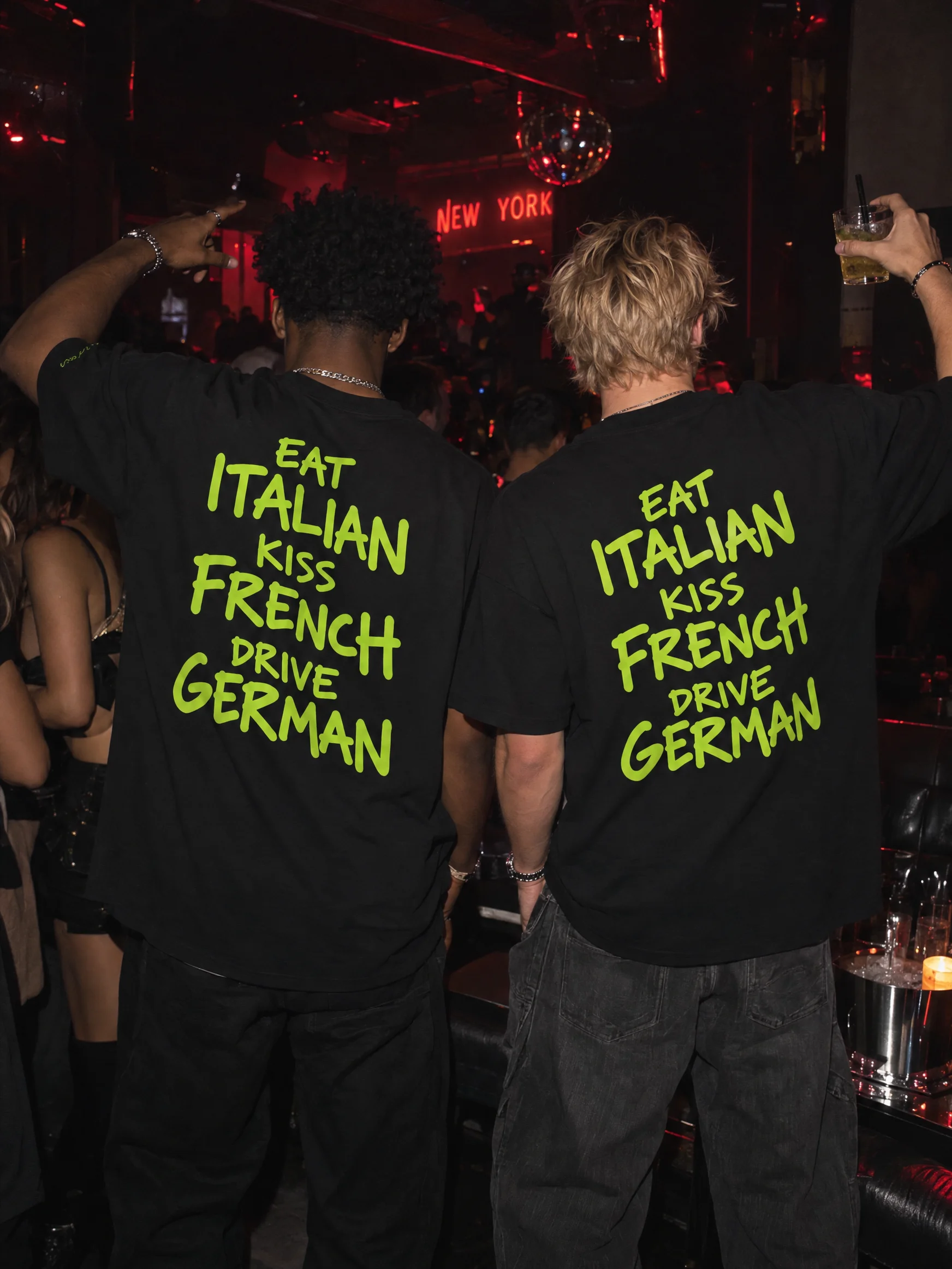Eat Italian. Kiss French. Drive German #2 — Black, photo 3