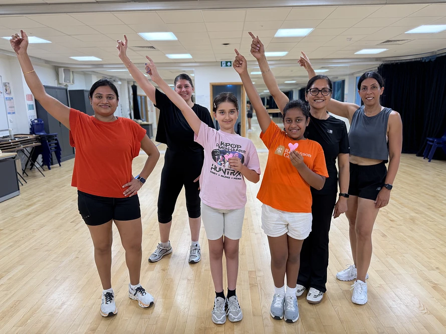 Participants from the exercise to Punjabi music class