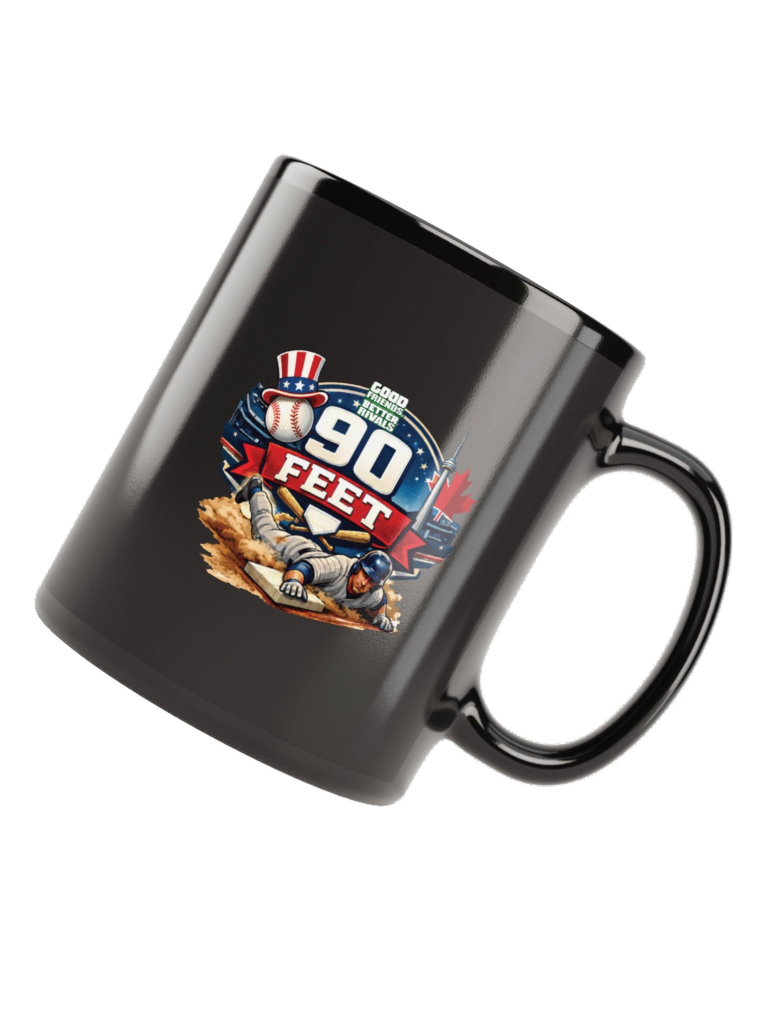 Round the Bases Black Mug product image (6)