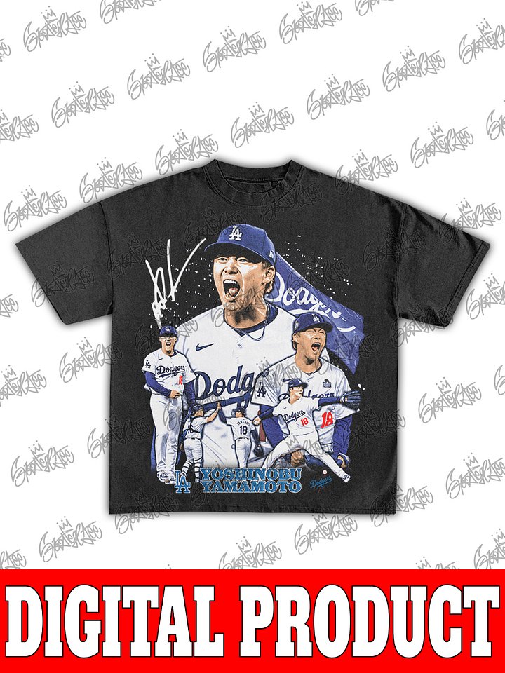 Yoshinobu Yamamoto LA Dodgers T-Shirt Vintage Bootleg Digital Product product image (1)