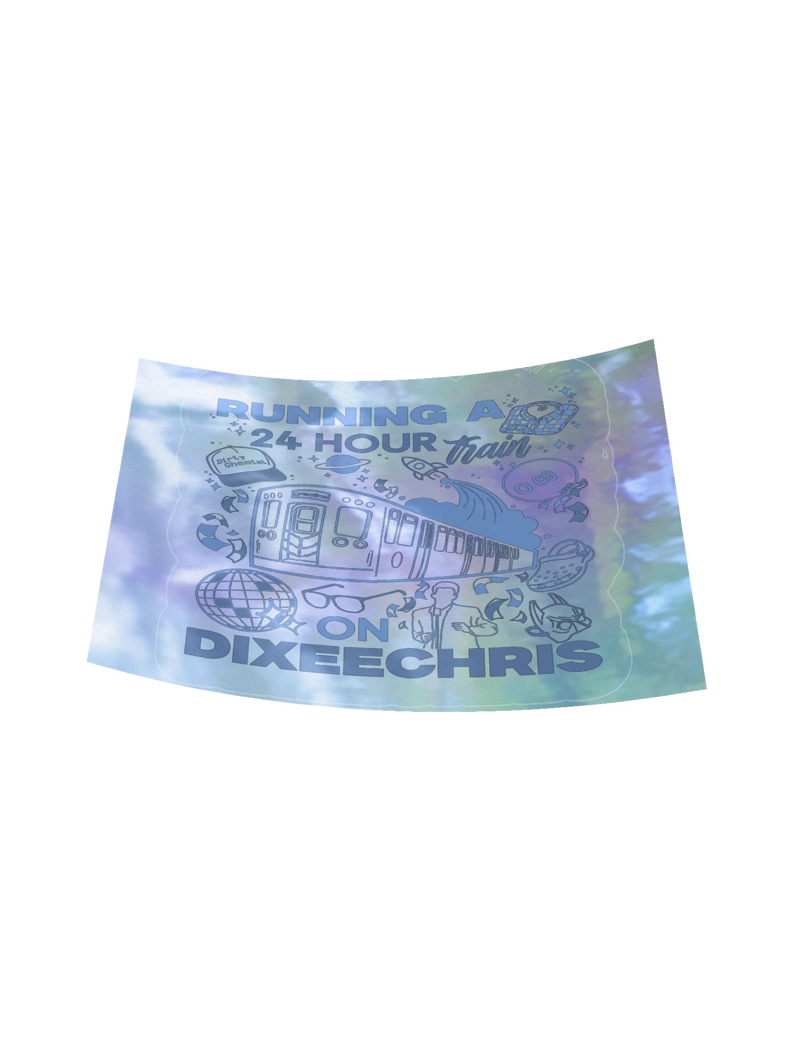 24hr Train Holo Sticker - Blue product image (6)