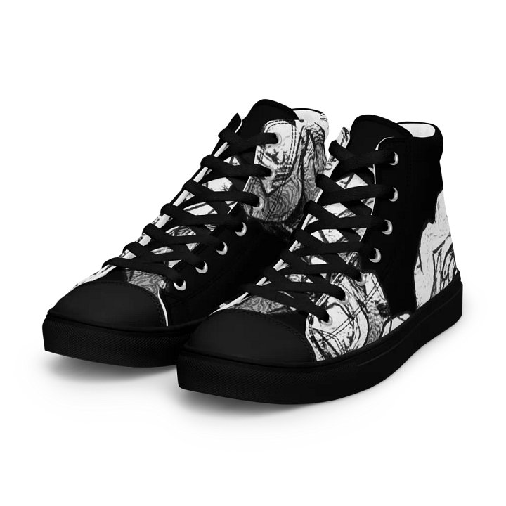White roses High Top Canvas Shoes (womens) product image (1)