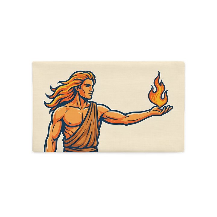 Prometheus_Pyrography - The Titan & Fire In Your Hand, Pillow Case product image (1)