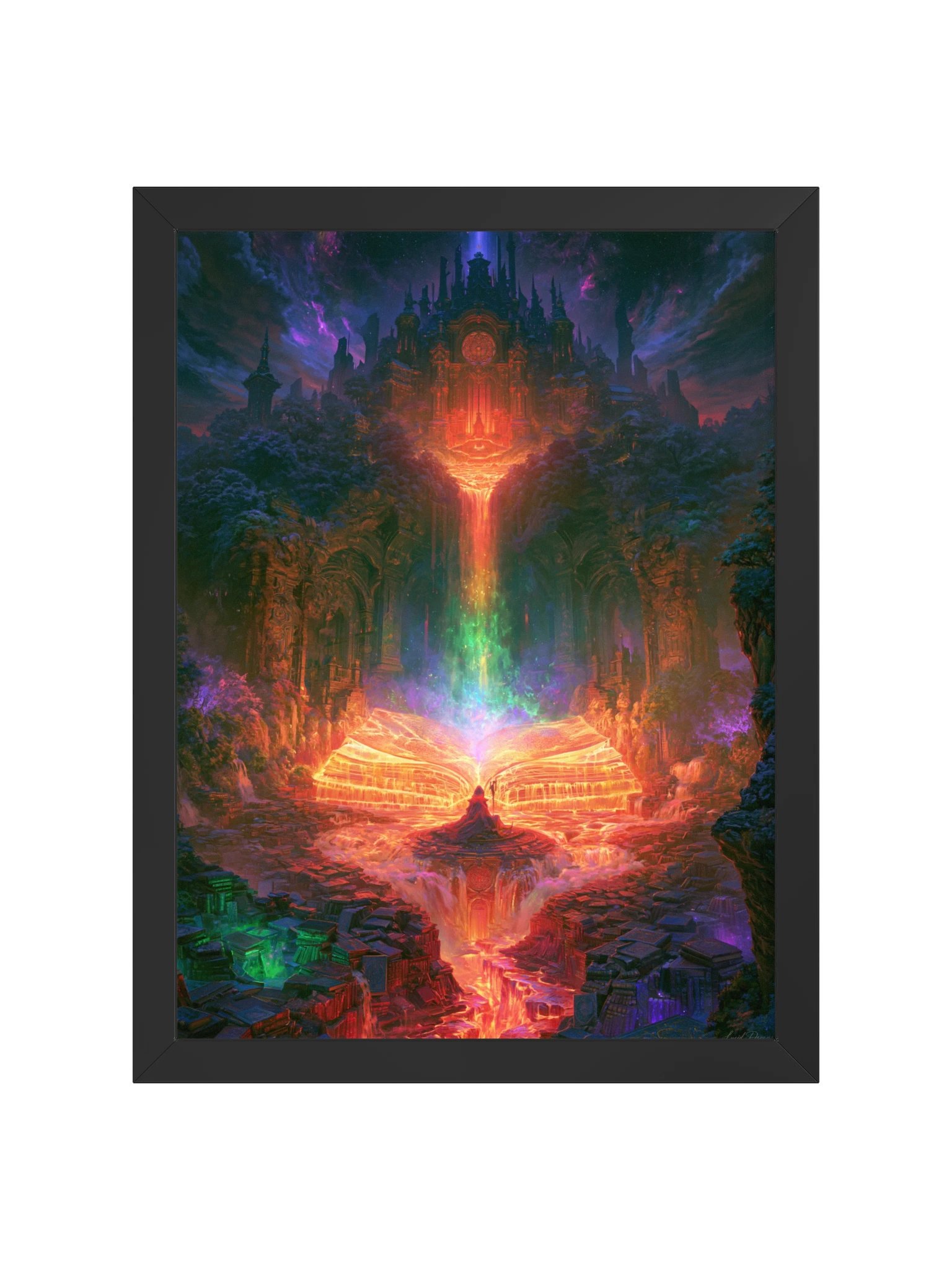 Enchanted Book Framed Art Print — The Luminous Book product image (5)