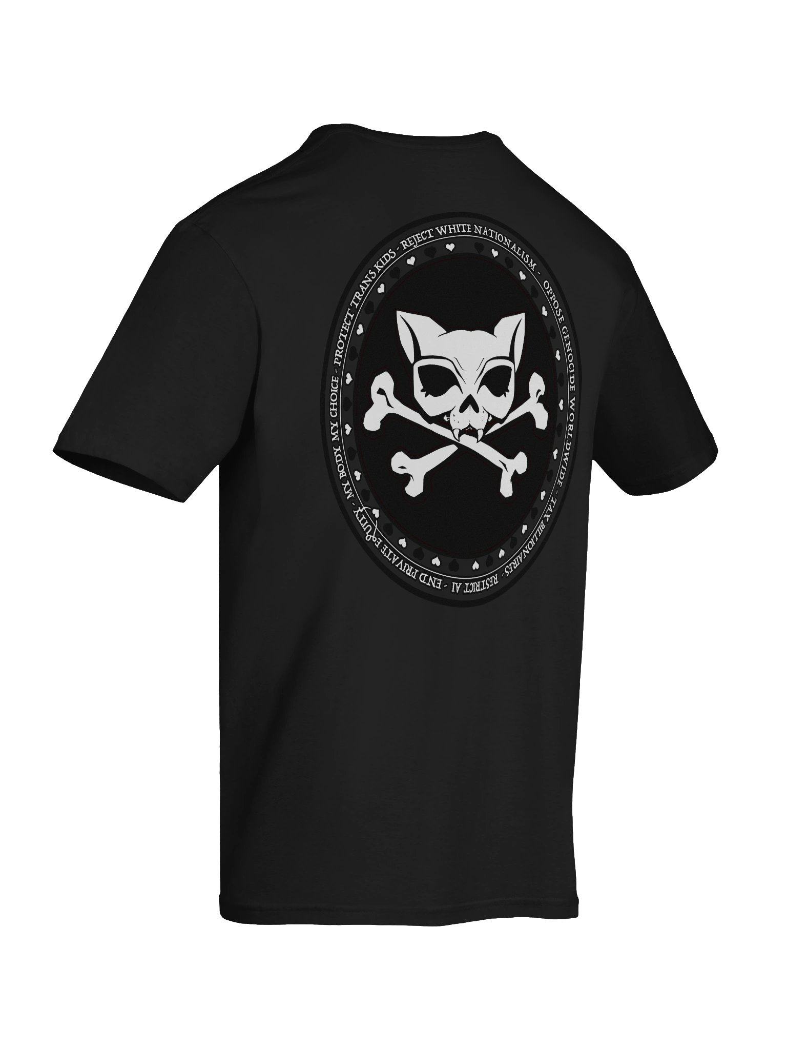 Not a Domme + My Politics White Ink Unisex Softstyle T-Shirt product image (12)