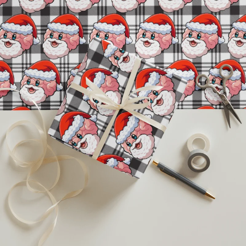 Santa Brain and BRAINdeer Wrapping Paper product image (5)