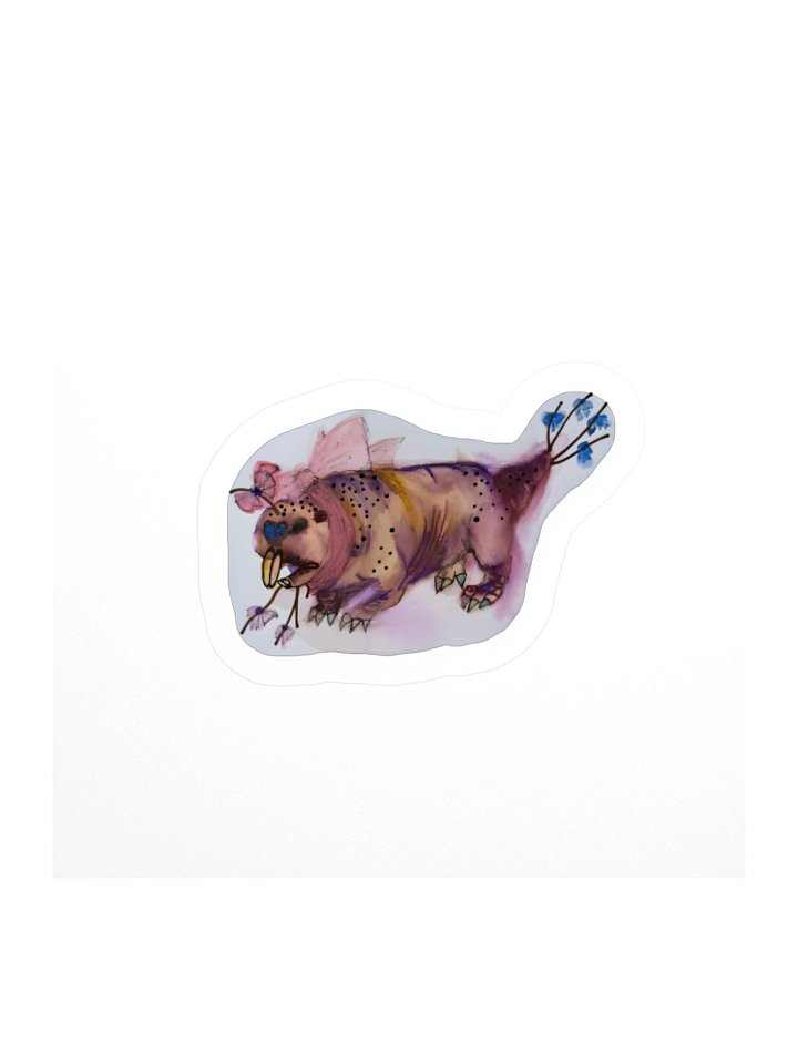 Pretty Mole Rat Kiss Cut Sticker product image (1)