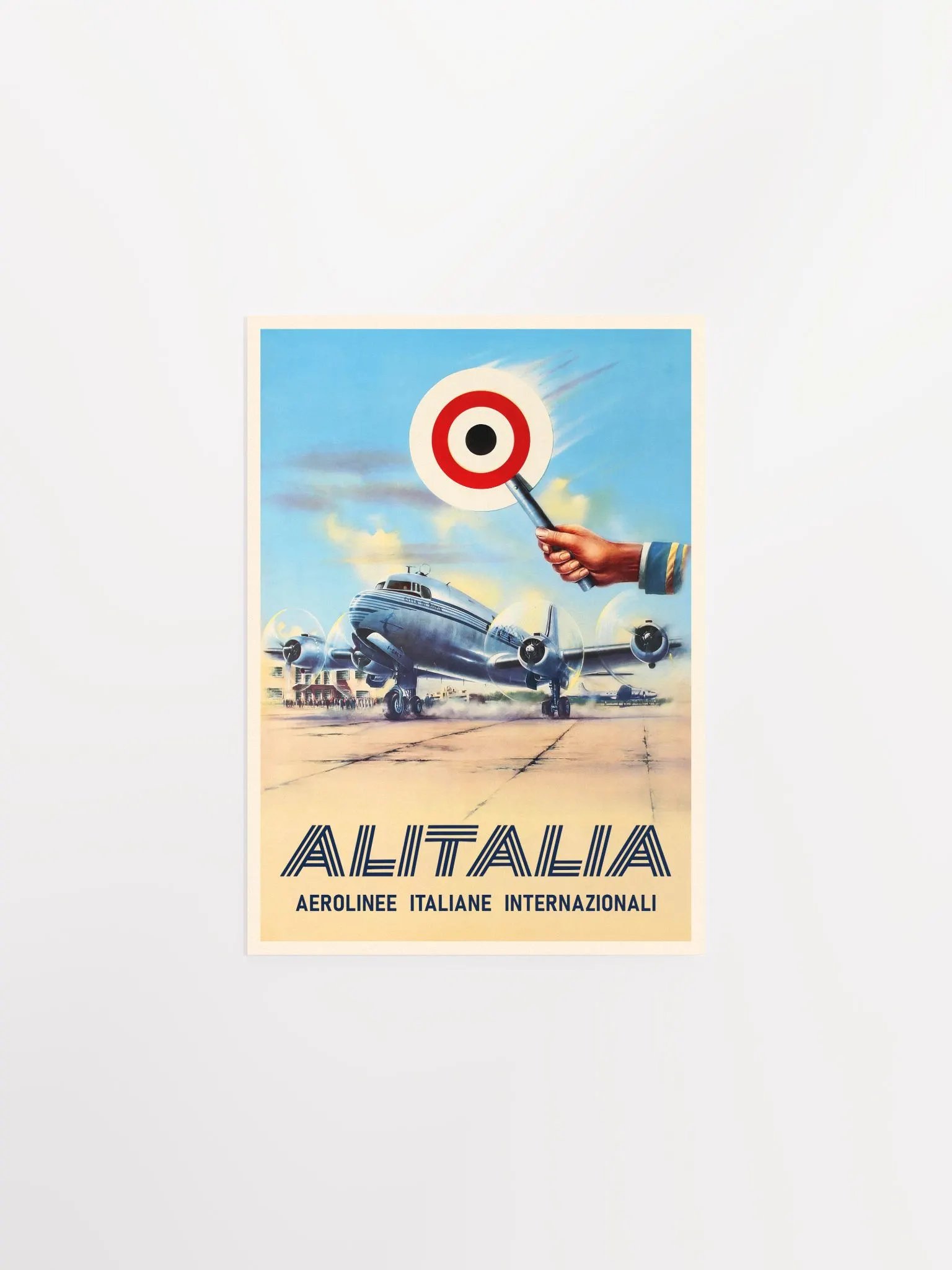 AlItalia (Italy, Air Lines), 1950s — retro vintage travel poster, retro travel art, retro travel wall art product image (6)