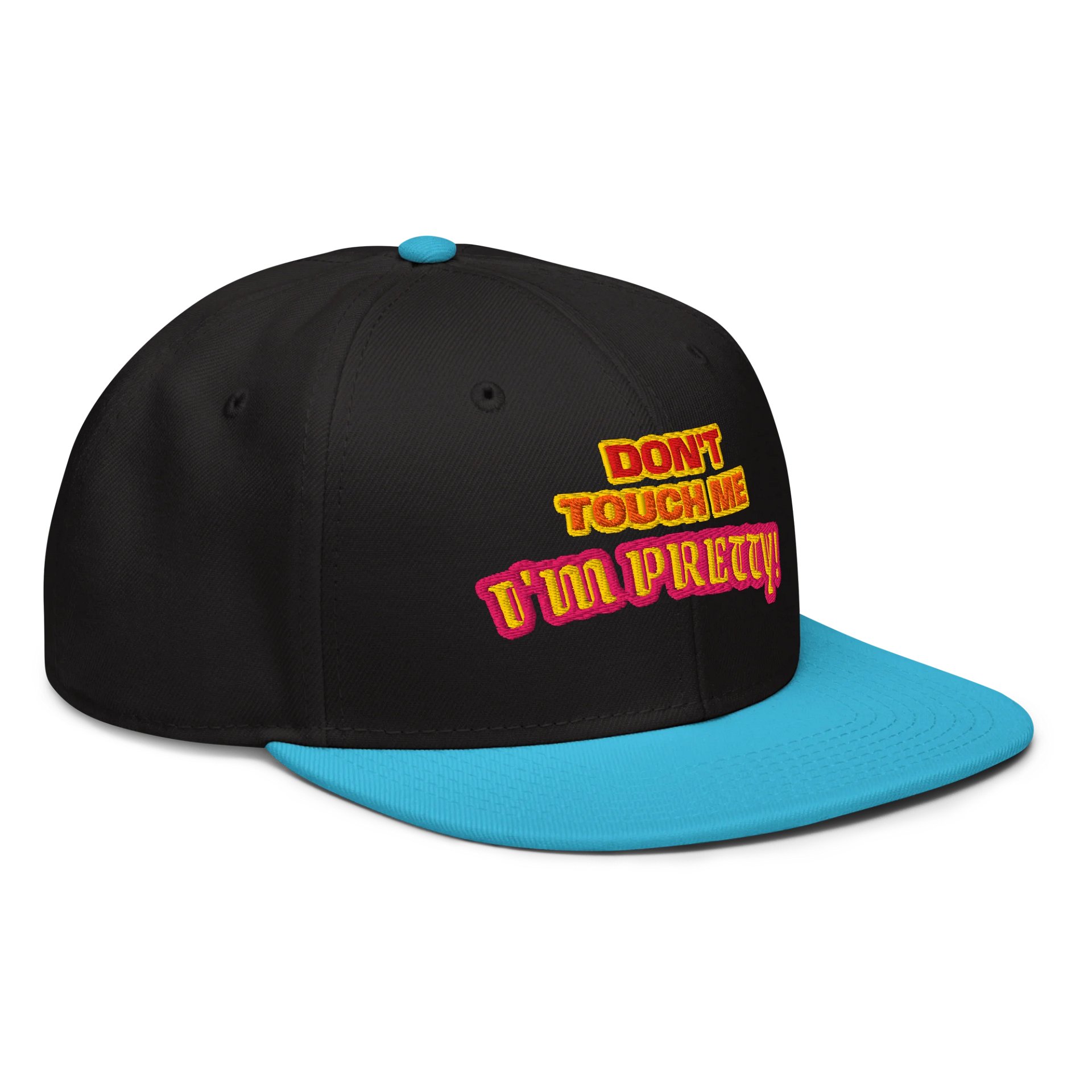 Don't Touch me Snapback Cap with colour product image (4)