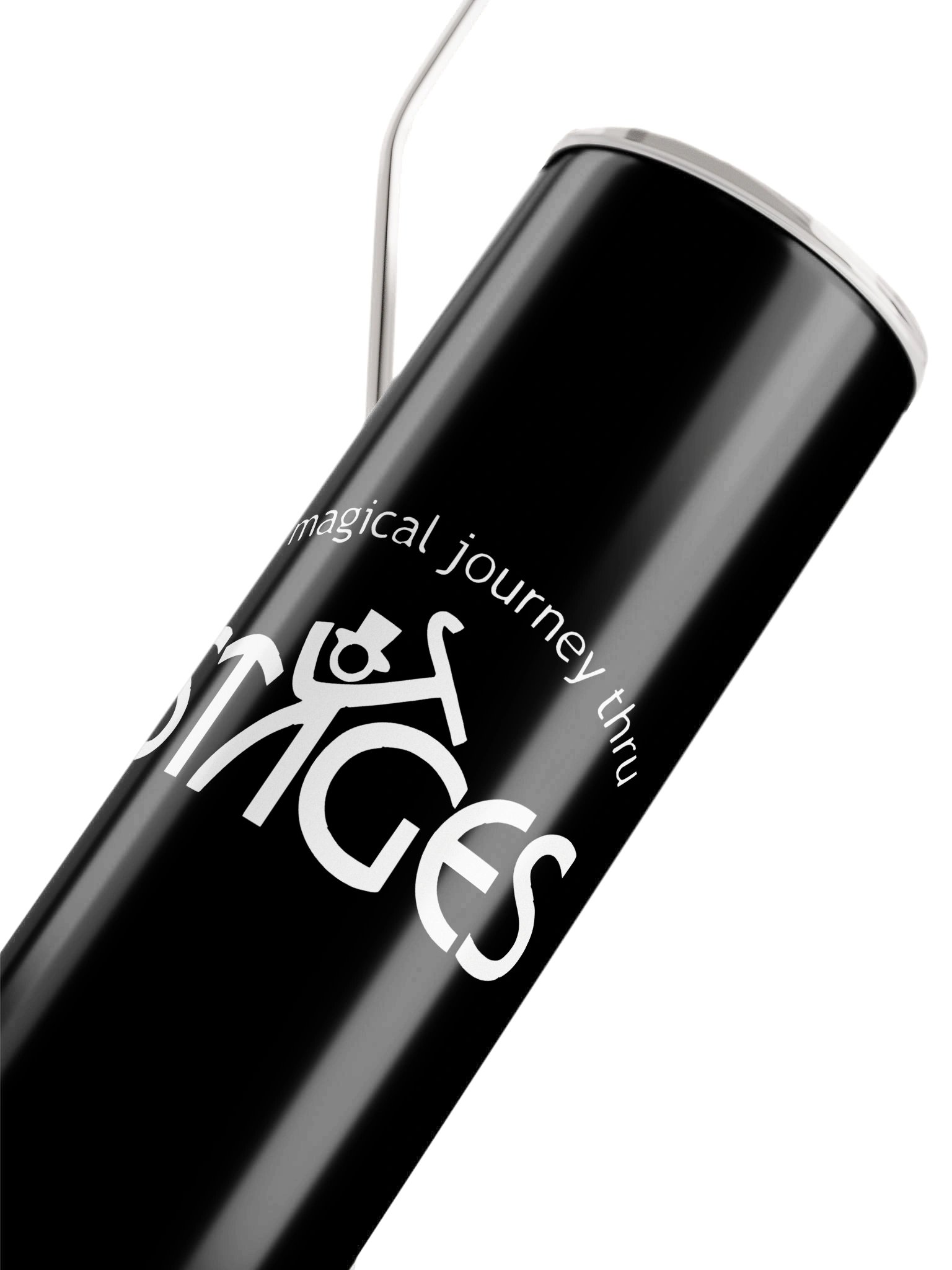 Stainless Black Tumbler with Straw - Stages Logo product image (4)