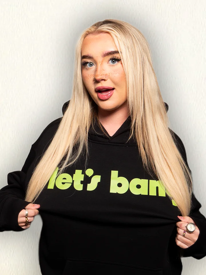 let's bang. black/green, oversized hoodie product image (1)