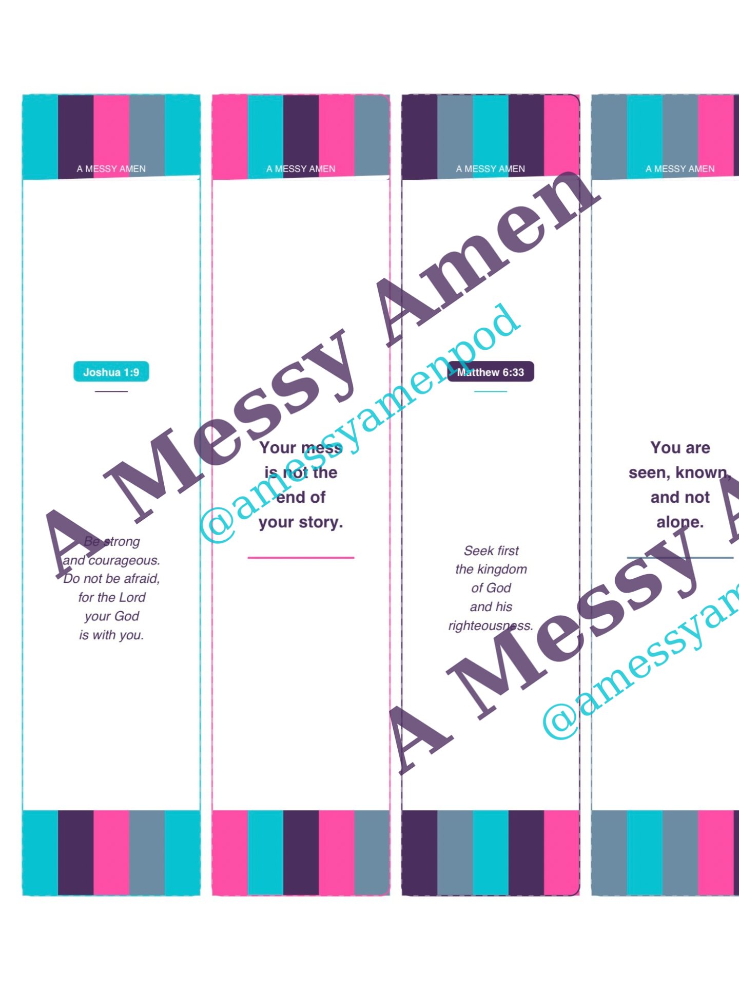 The Complete Bookmark Collection — A Messy Amen Printable Bookmarks product image (3)