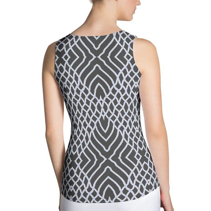 Net White and Gray/All-Over Print Women's Tank Top by Sublicolor product image (2)