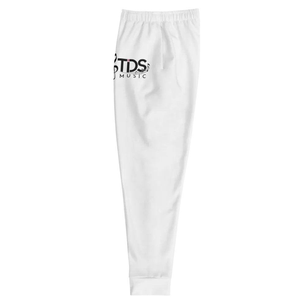 TDS Music Men's White Recycled Joggers - Sustainable, Slim Fit Activewear product image (3)