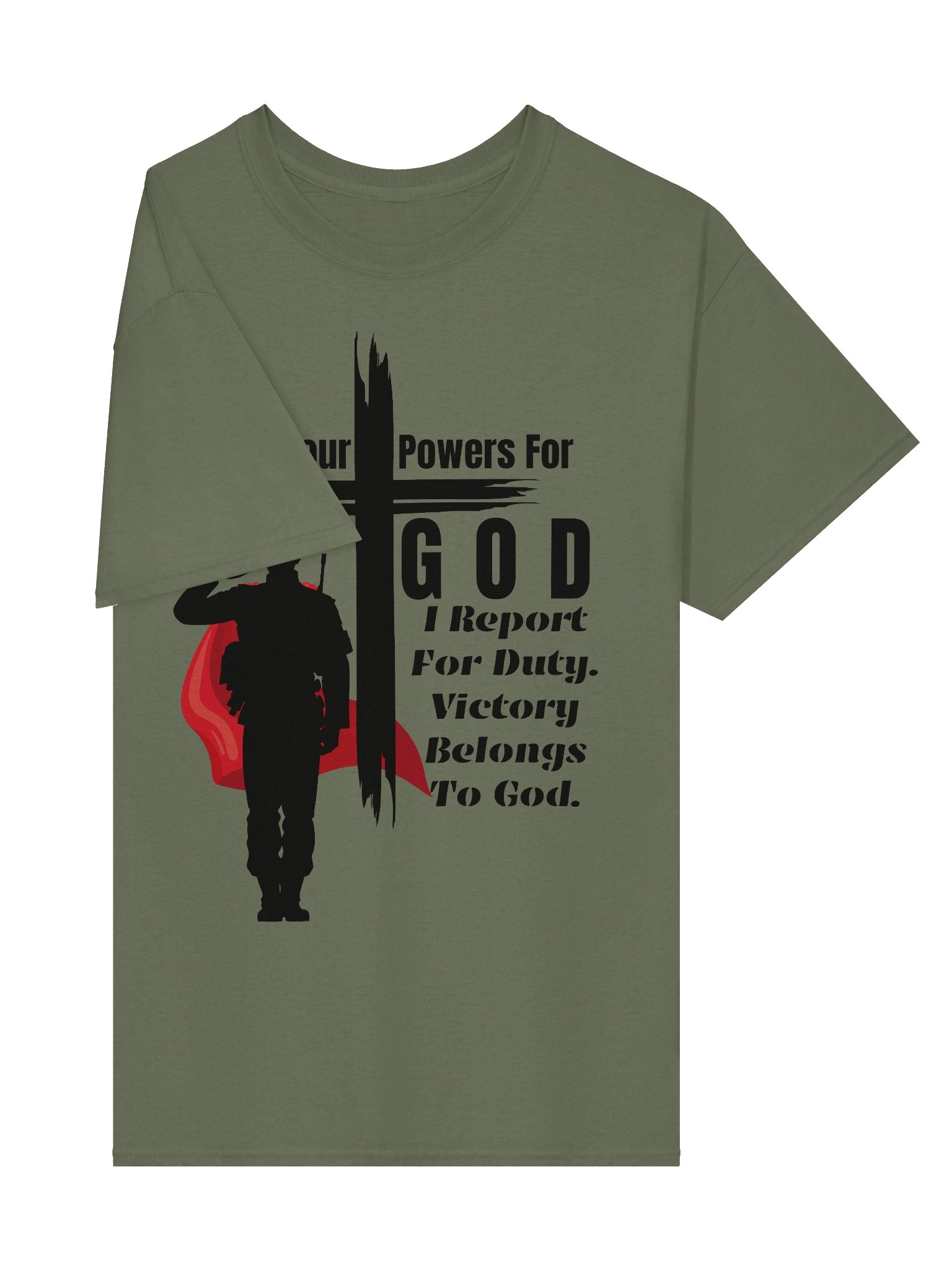 Use your powers for God - Christian Military T-Shirt product image (3)