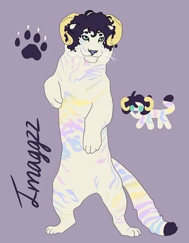 I redesigned my fursona and drew it as a realistic tiger! The colors are just a little bit different than before. I'll try to...