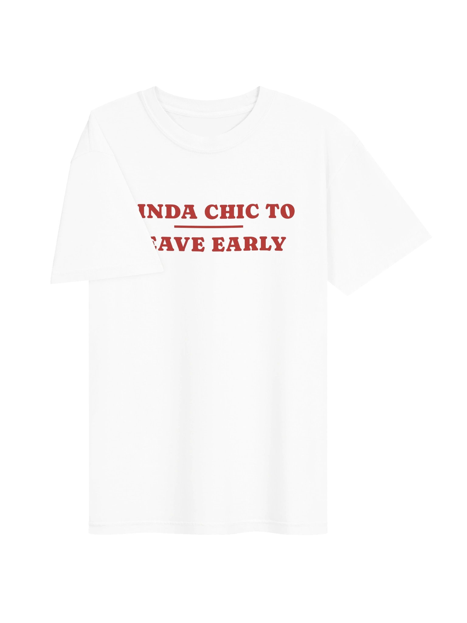 kinda chic to leave early white red product image (3)