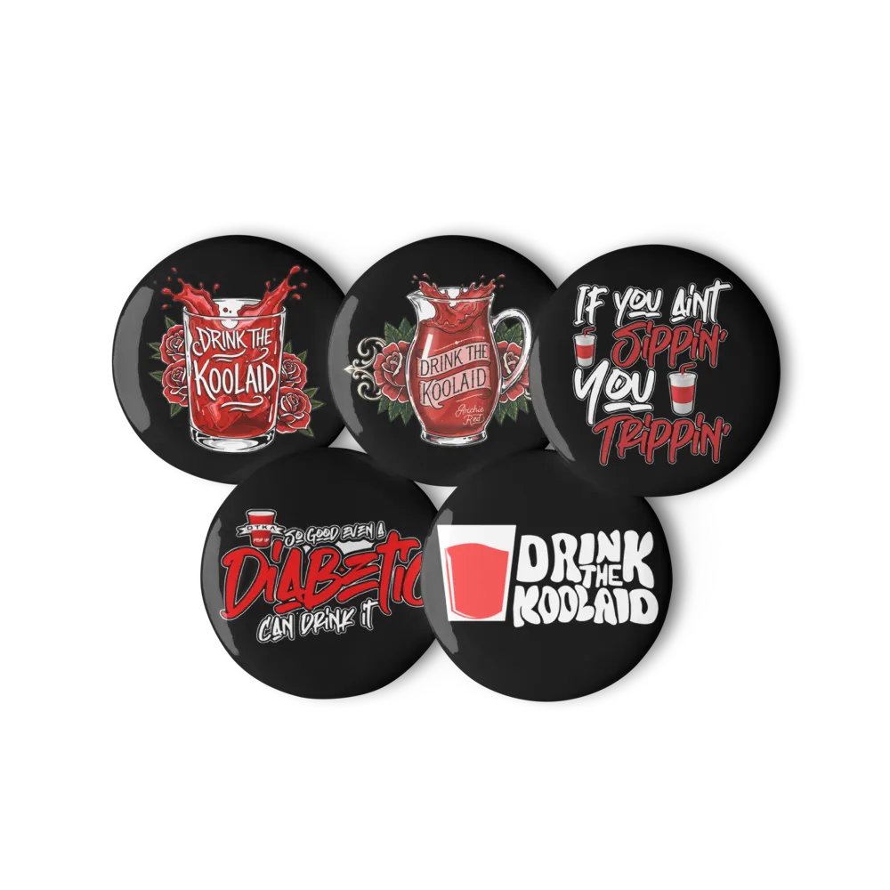Super Sippin in BLACK Pin Set product image (11)