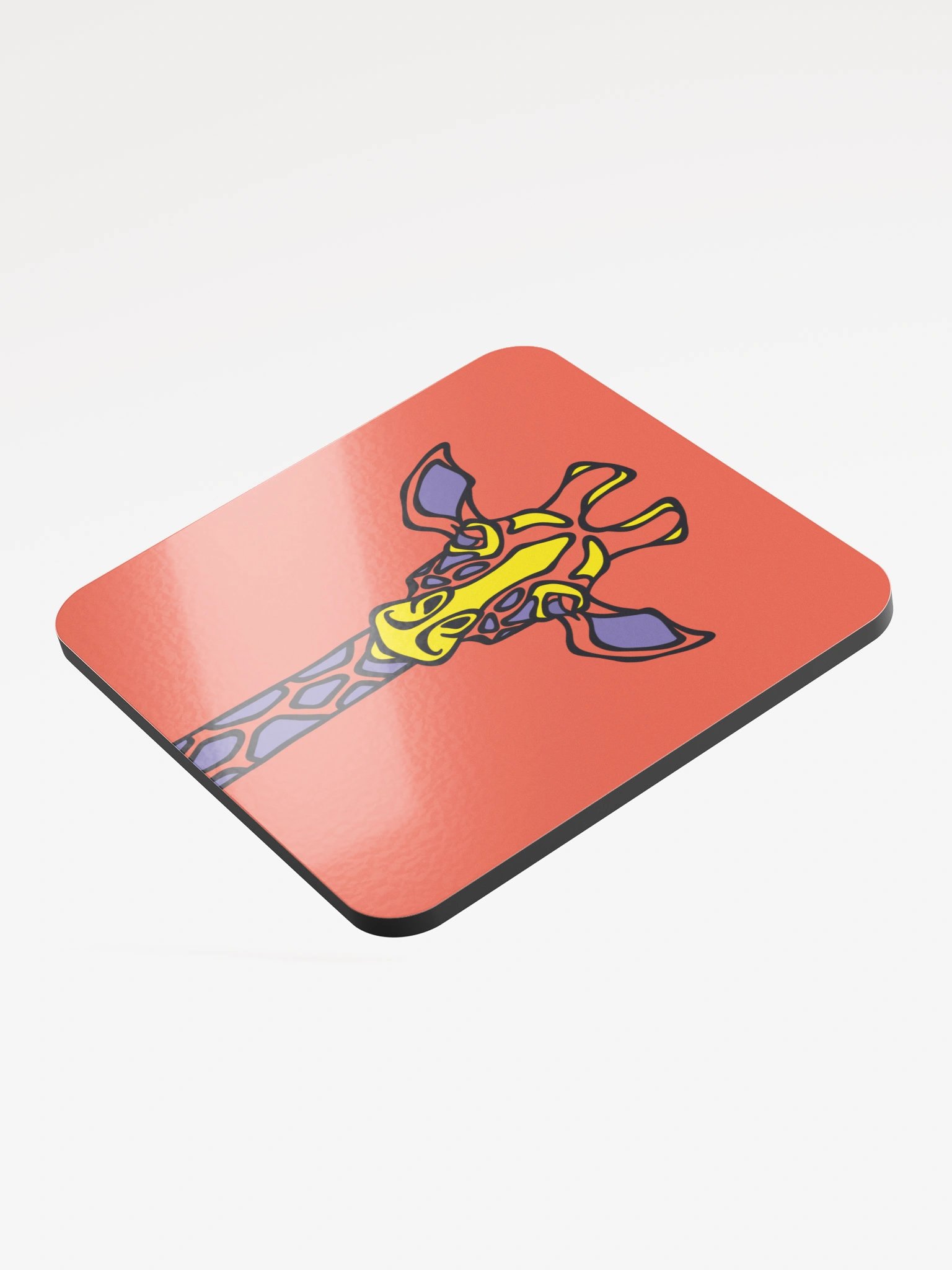 Spruce Giraffe - Glossed Cork Coaster product image (3)