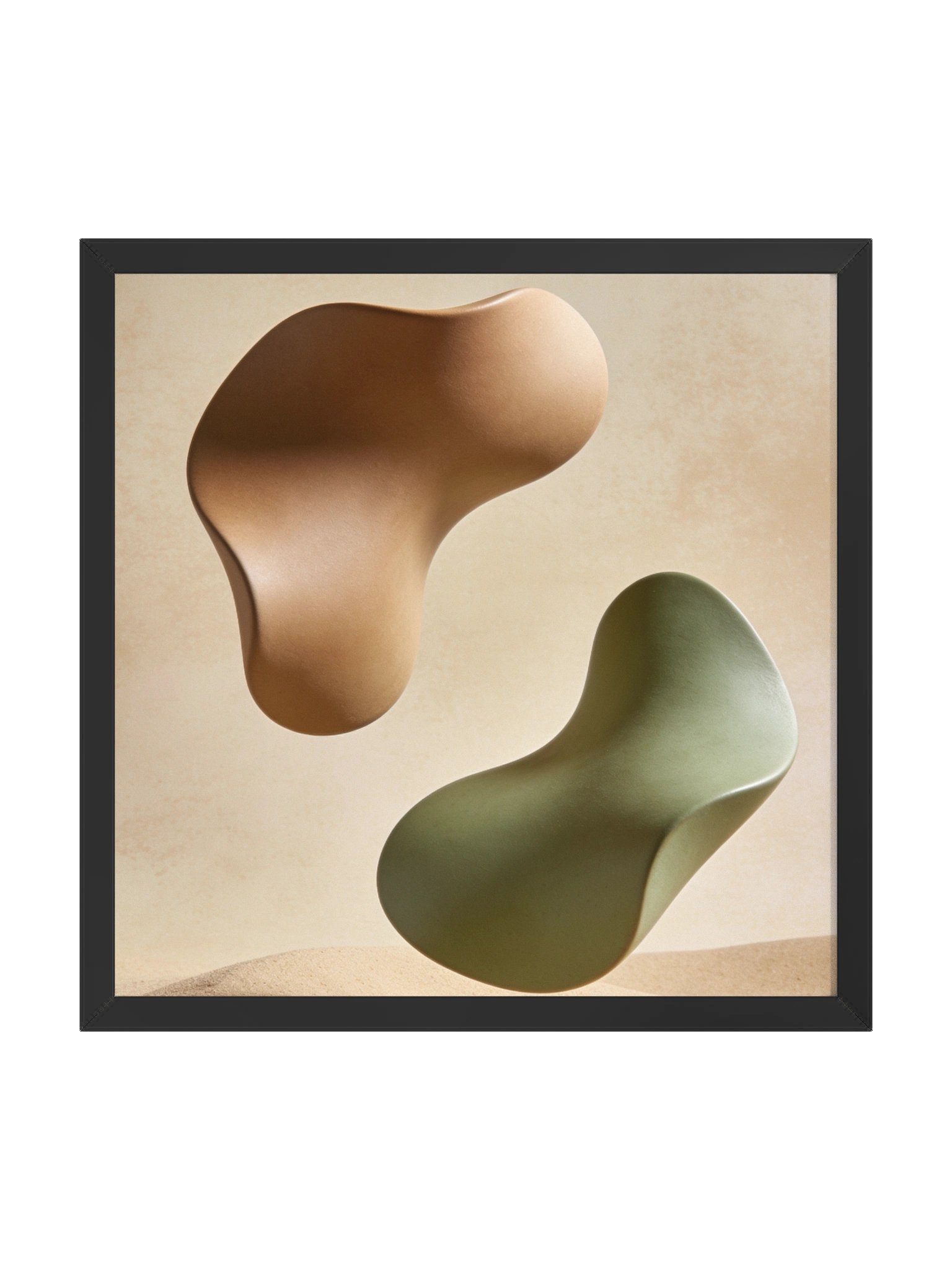 Desert Harmony: Abstract Earth Tones Wall Art- 46×46 cm product image (3)