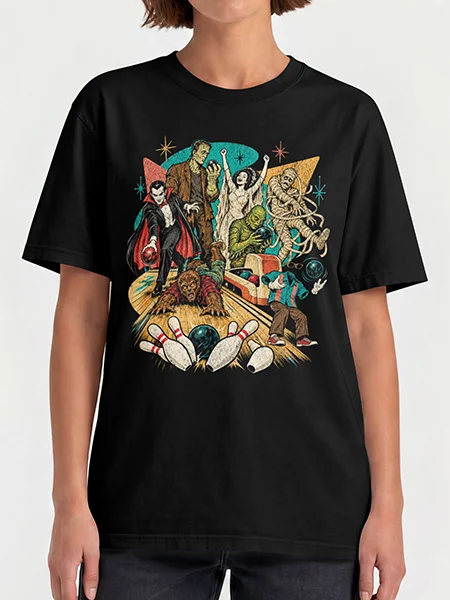 Monster Bowling Night — Monsters Off Duty Tee product image (4)