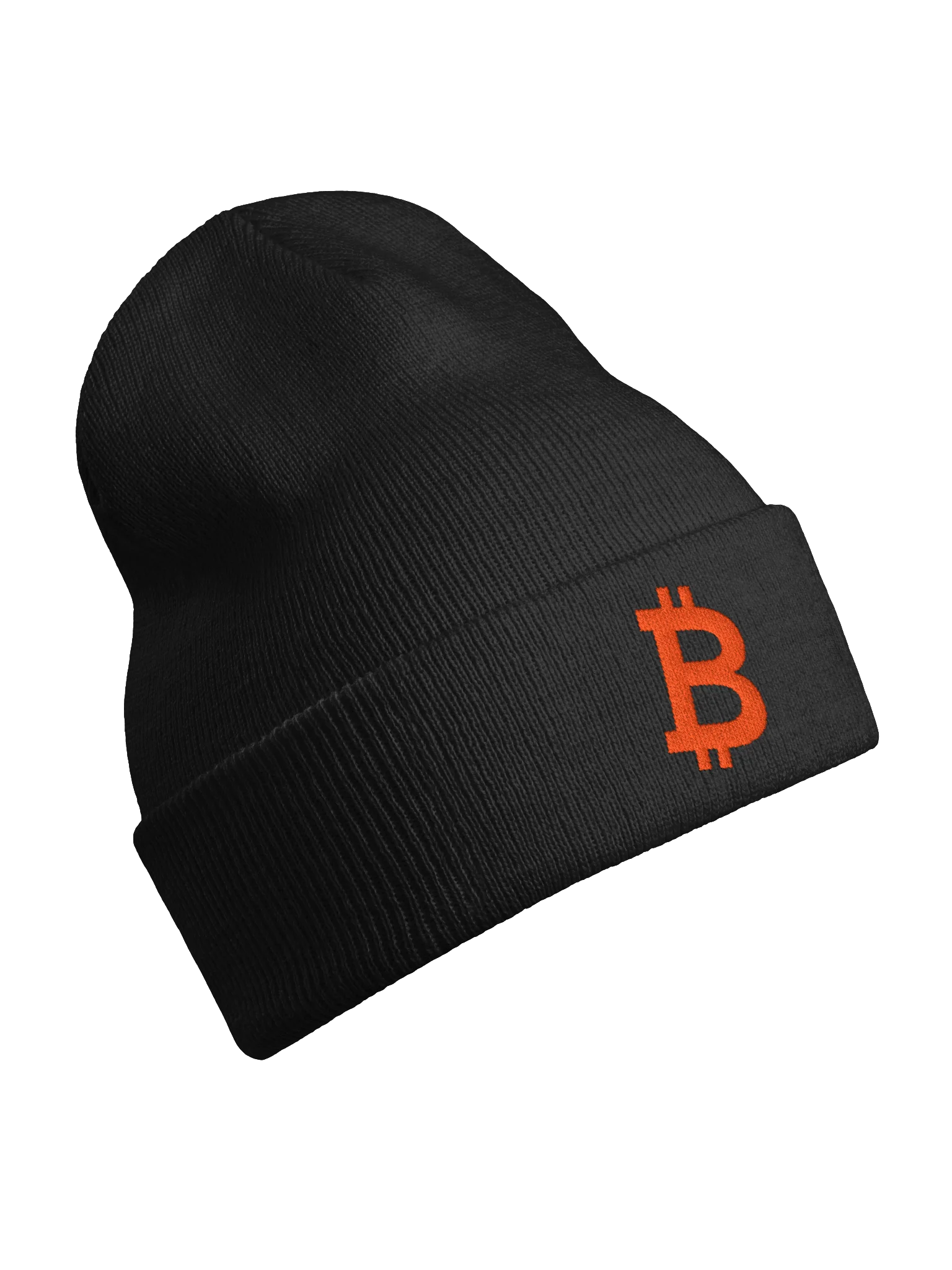 Slanted Bitcoin Embroidered Beanie product image (8)