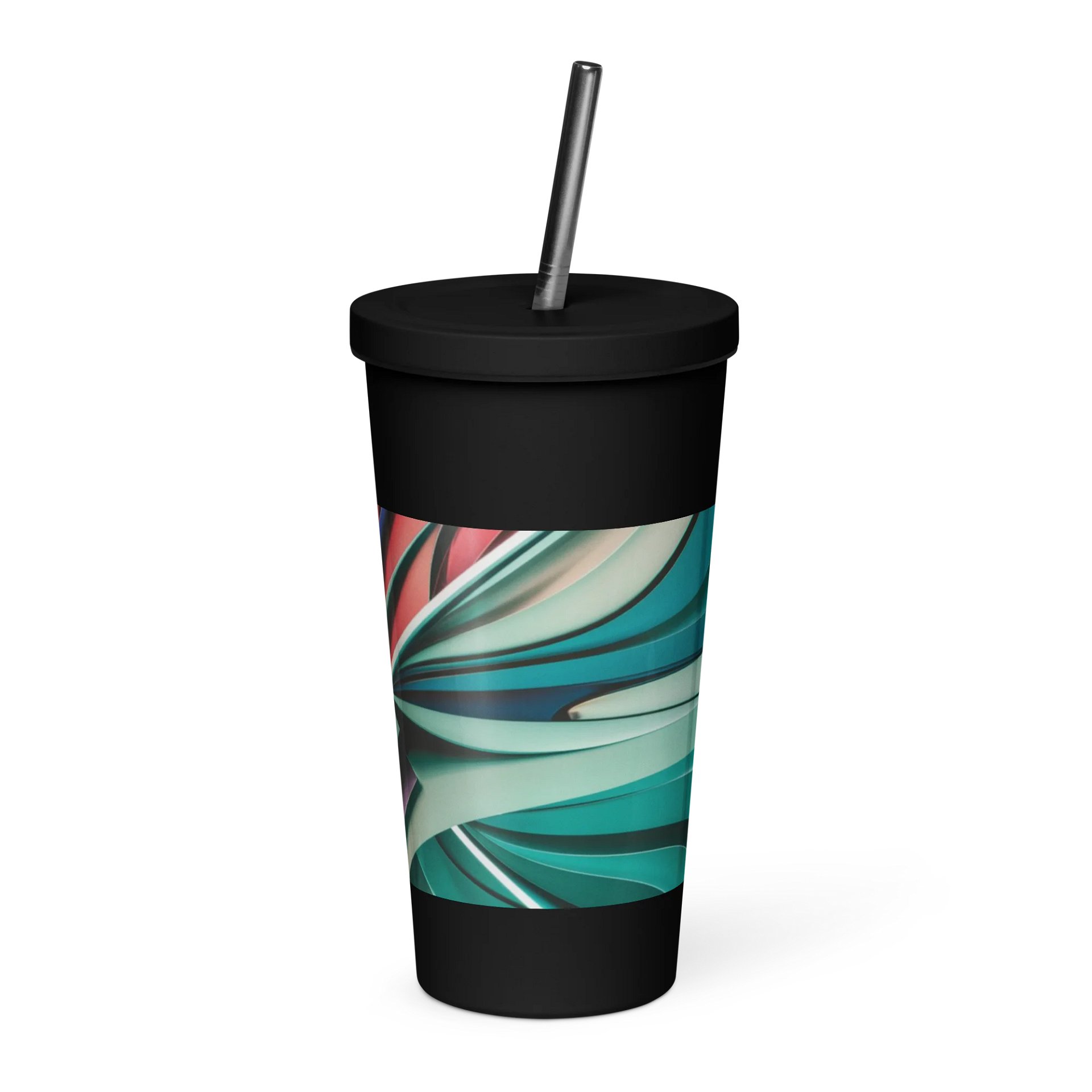 Graphic Grove 20oz Insulated Stainless Steel Tumbler with Straw - Exclusive Abstract Design product image (3)