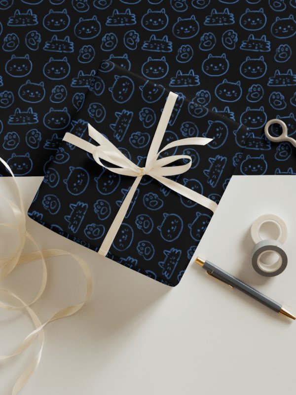 Midnight Kitty Wrap Paper (Set of 3) product image (5)