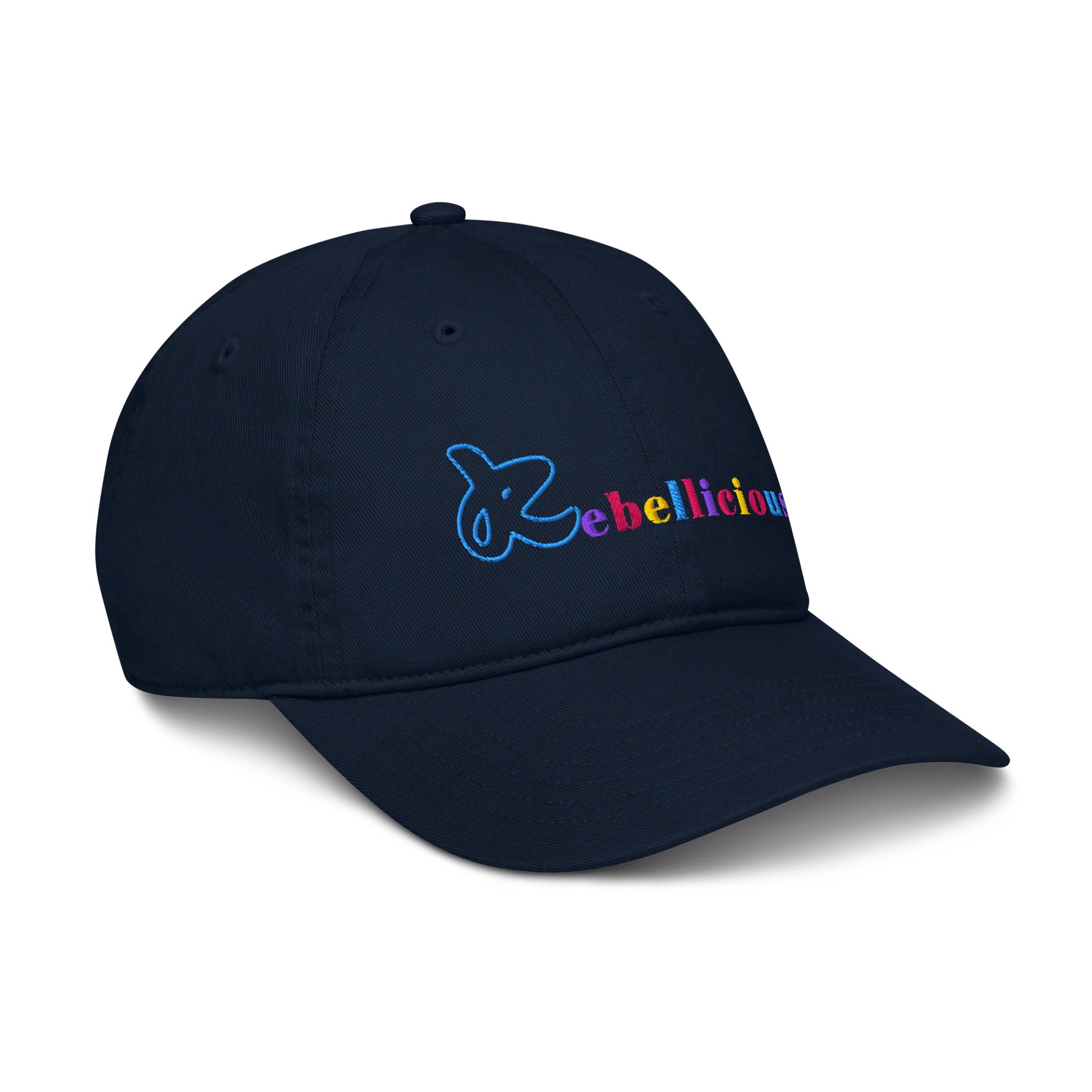 Rebellicious Organic Dad Hat Colored Text product image (12)