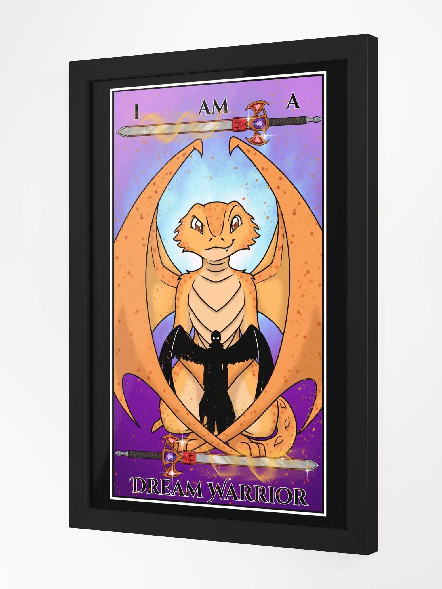 Day of the Dragon "Strength" Tarot Card Framed Poster product image (2)
