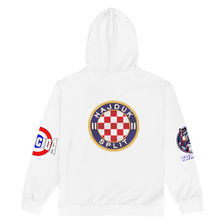 HAJDUK SPLIT Checkered Logo Recycled Zip Hoodie product image (2)