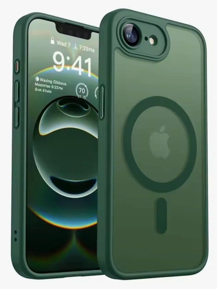 Premium Magnetic Matte Clear Case for iPhone 16e – MagSafe Compatible, Shockproof Protection, Slim Forest Green Cover product image (2)