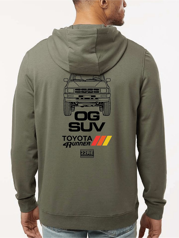 Vertical Unisex Premium Hoodie - Olive/Black product image (1)