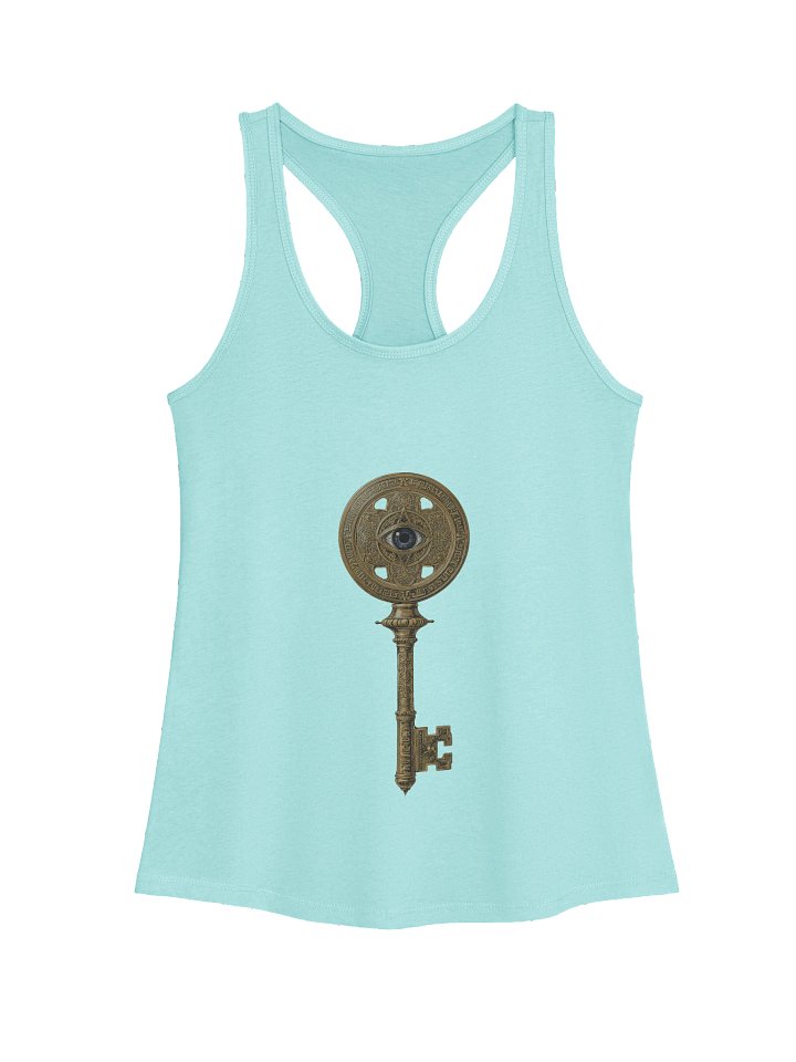 The Gatekeeper’s Key – Cancun Reverse Horizon Edition (Back Print Only) | Women’s Racerback Tank product image (1)