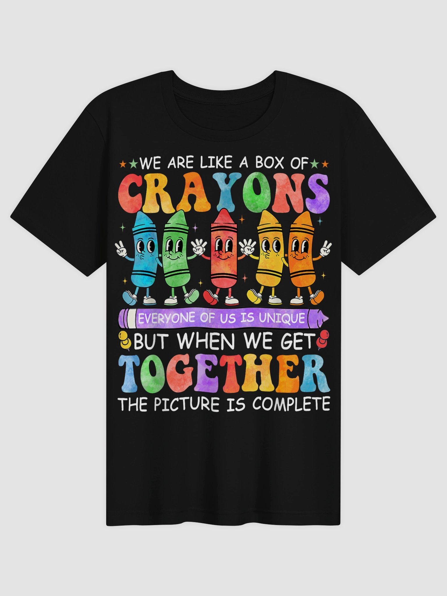 Funny Teacher We are Like A Box of Crayons Back to School T-Shirt product image (6)