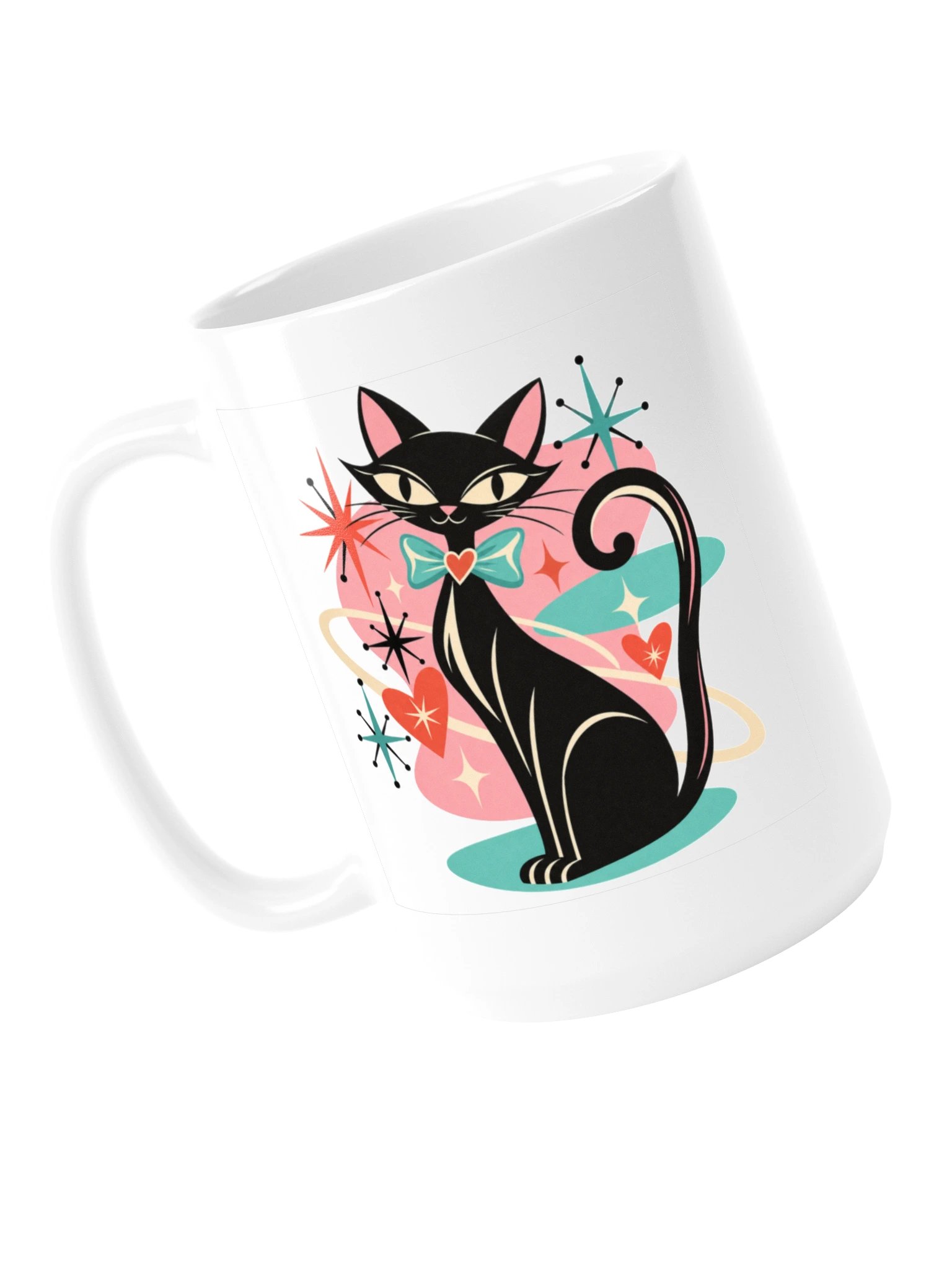 Love Cat – Atomic Cat Girl 15 oz Retro Mug product image (5)