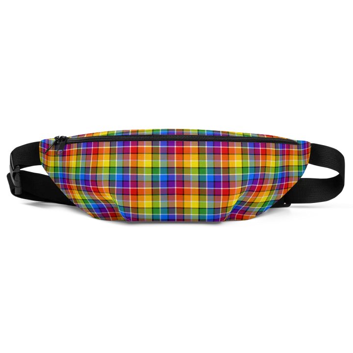 Bright Rainbow Plaid Fanny Pack product image (2)