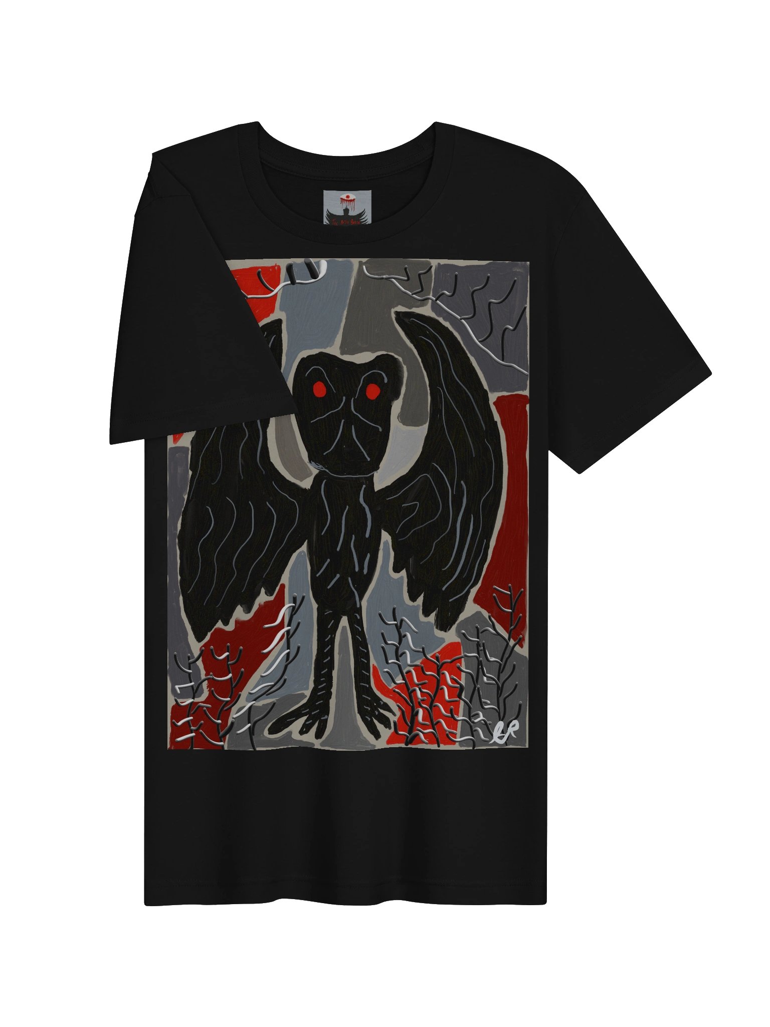 Red-Eyed Abstract Mothman Creature Tee product image (3)