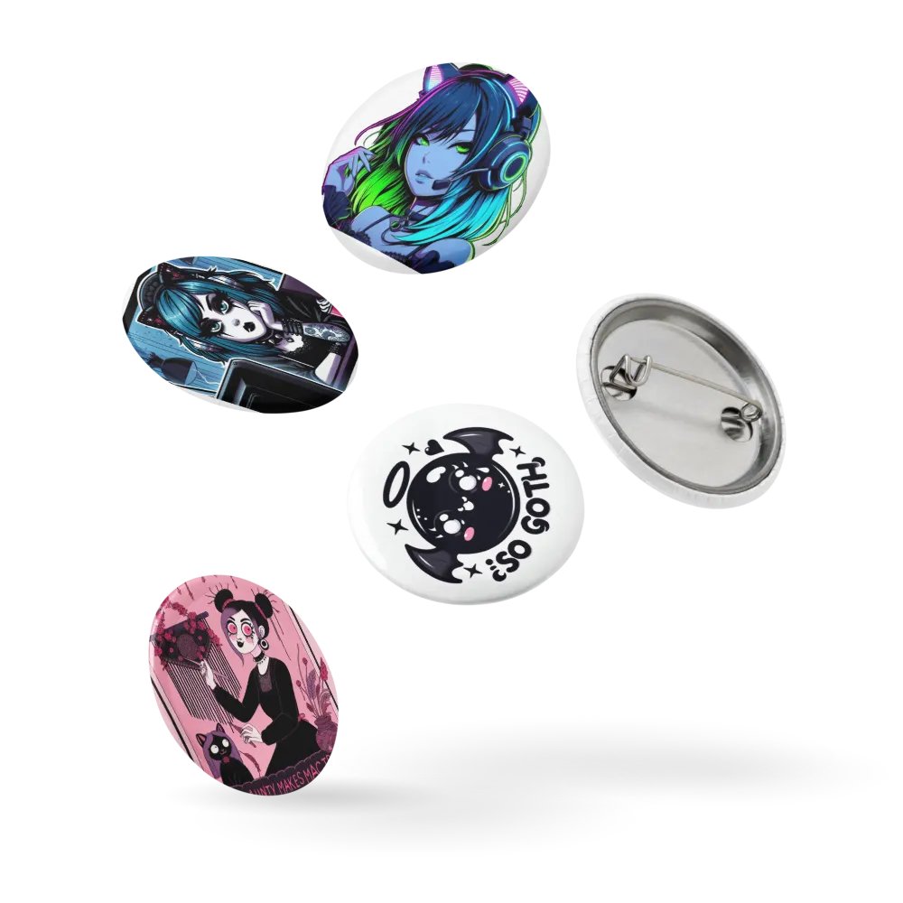 GothAunty Set of 5 Pin Buttons product image (14)