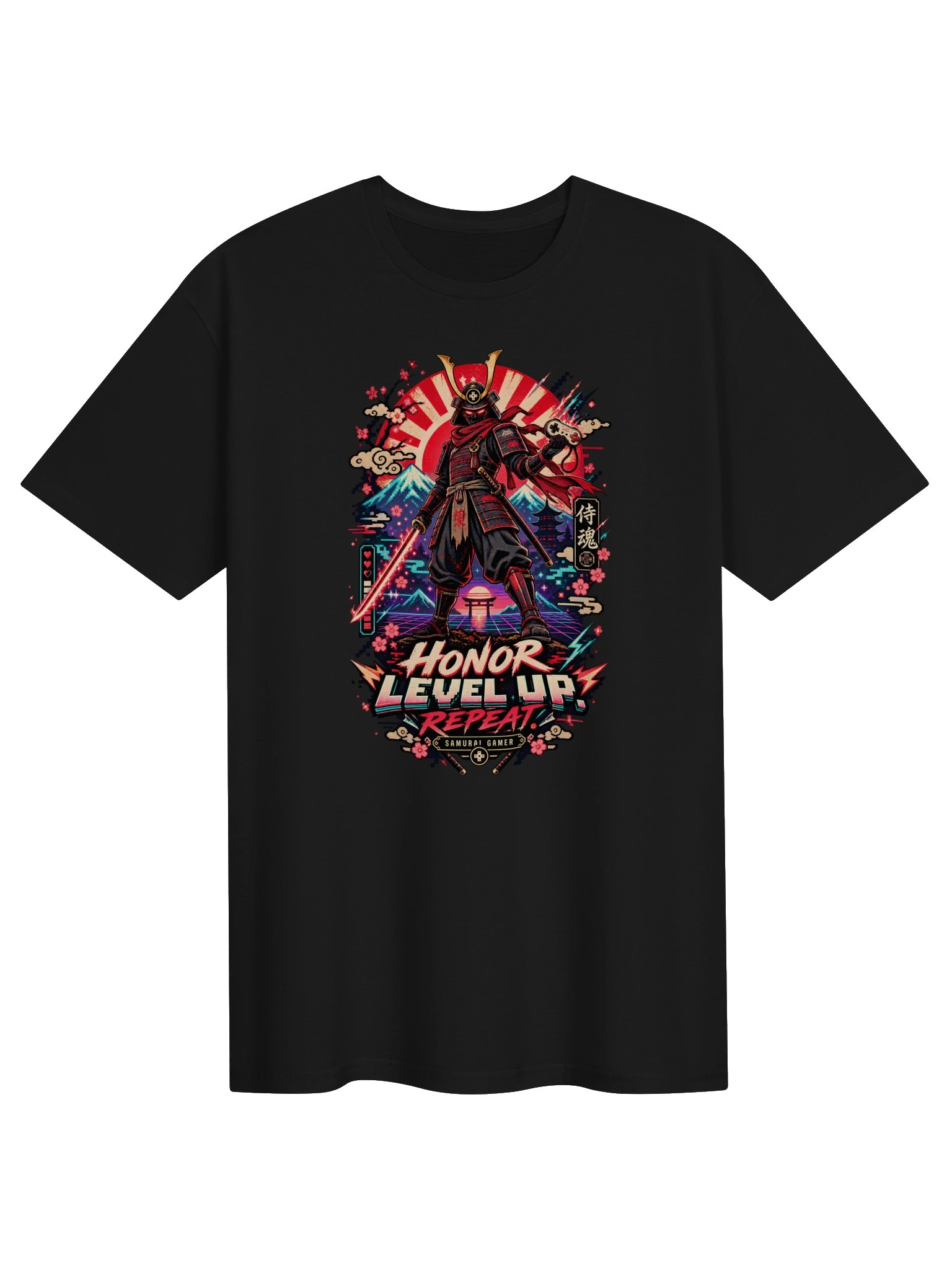 Samurai Gamer Neon Honor Tee product image (1)