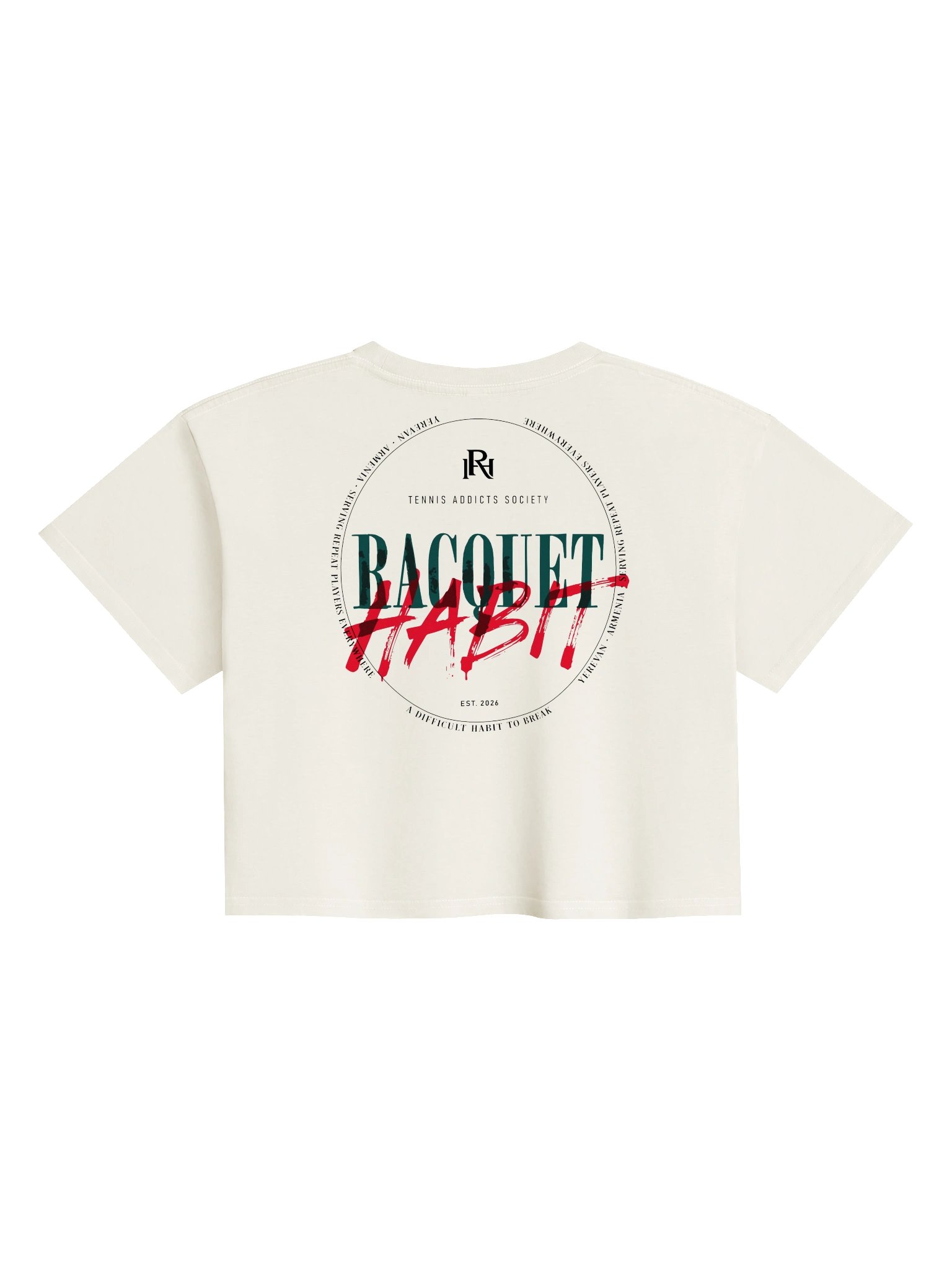 Racquet Habit Minimal Black Crop Top product image (9)