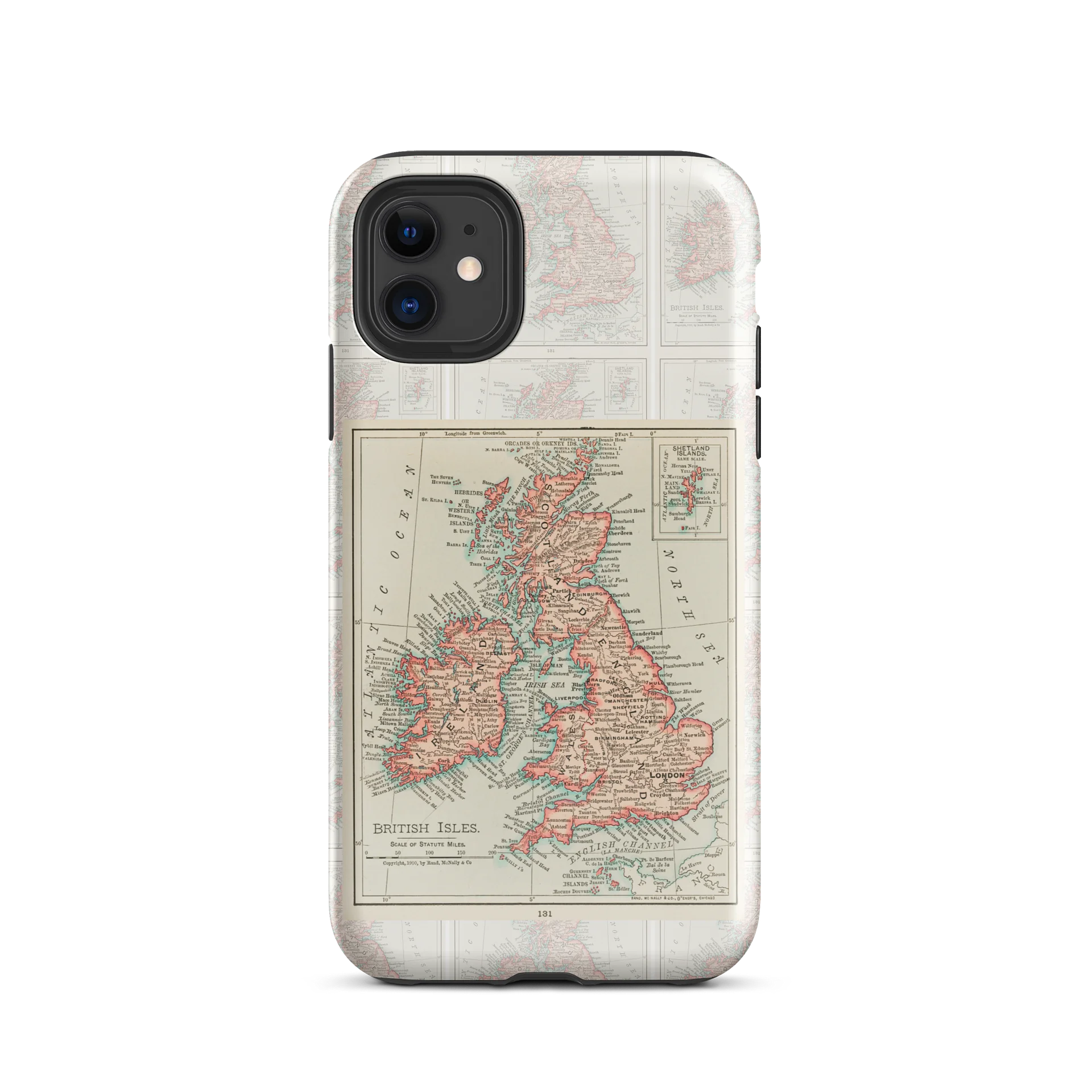 Antique British Isles Map iPhone® Tough Case product image (55)