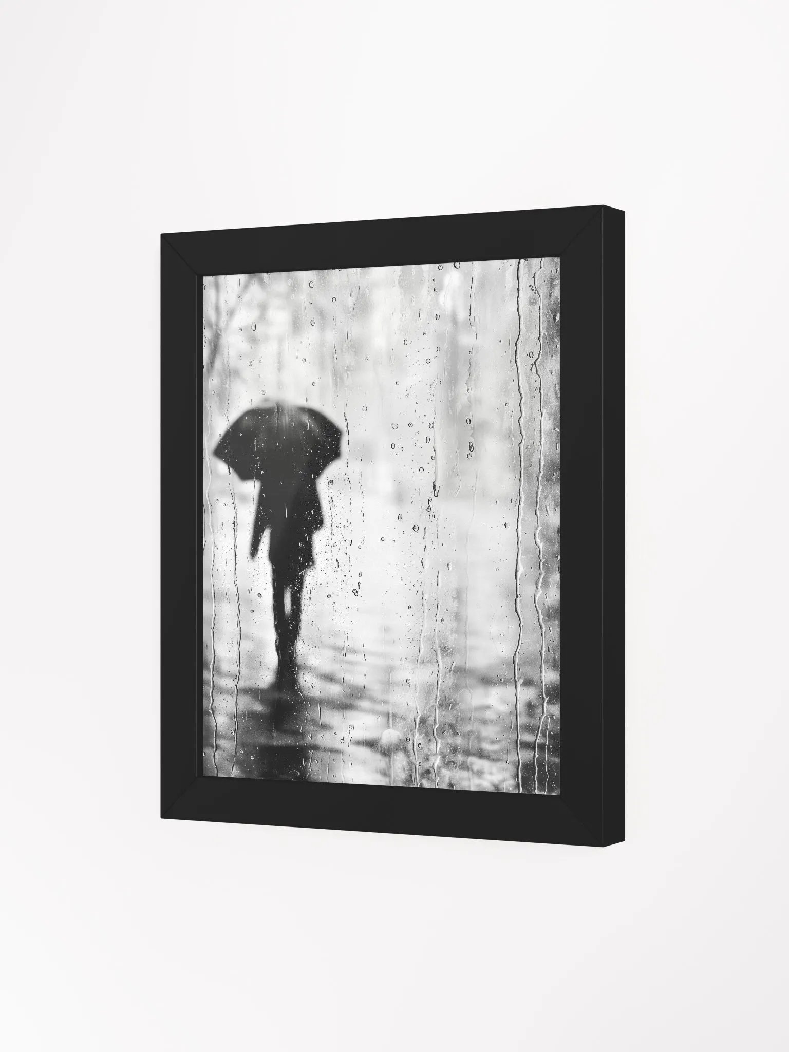 Monochrome Melody - Rainy Abstract Studio Framed Print product image (3)