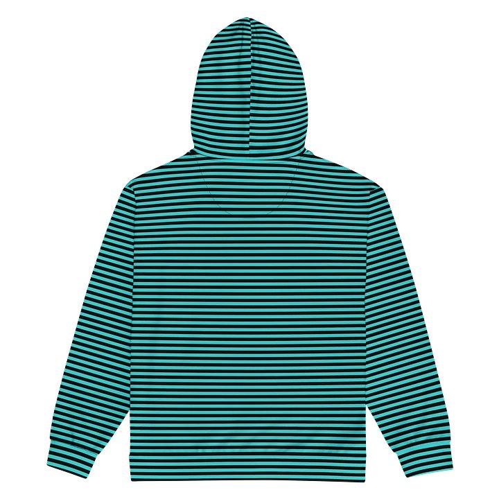 Blaque and Turquoise Stripped Hoodie product image (2)