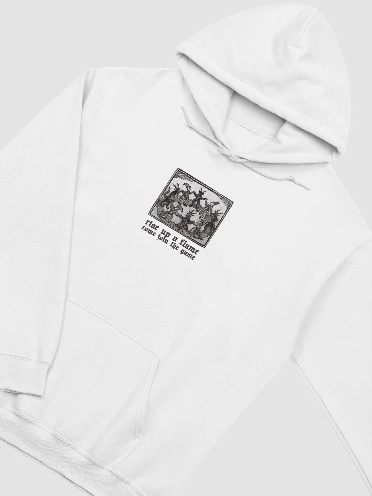 'Rise Up O Flame' Medieval Witches Hoodie (light colours / 4 colours available) product image (3)