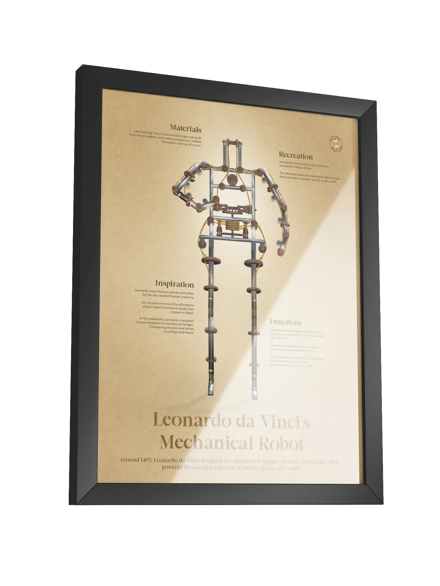 Leonardo da Vinci's Mechanical Robot (Framed poster) product image (5)