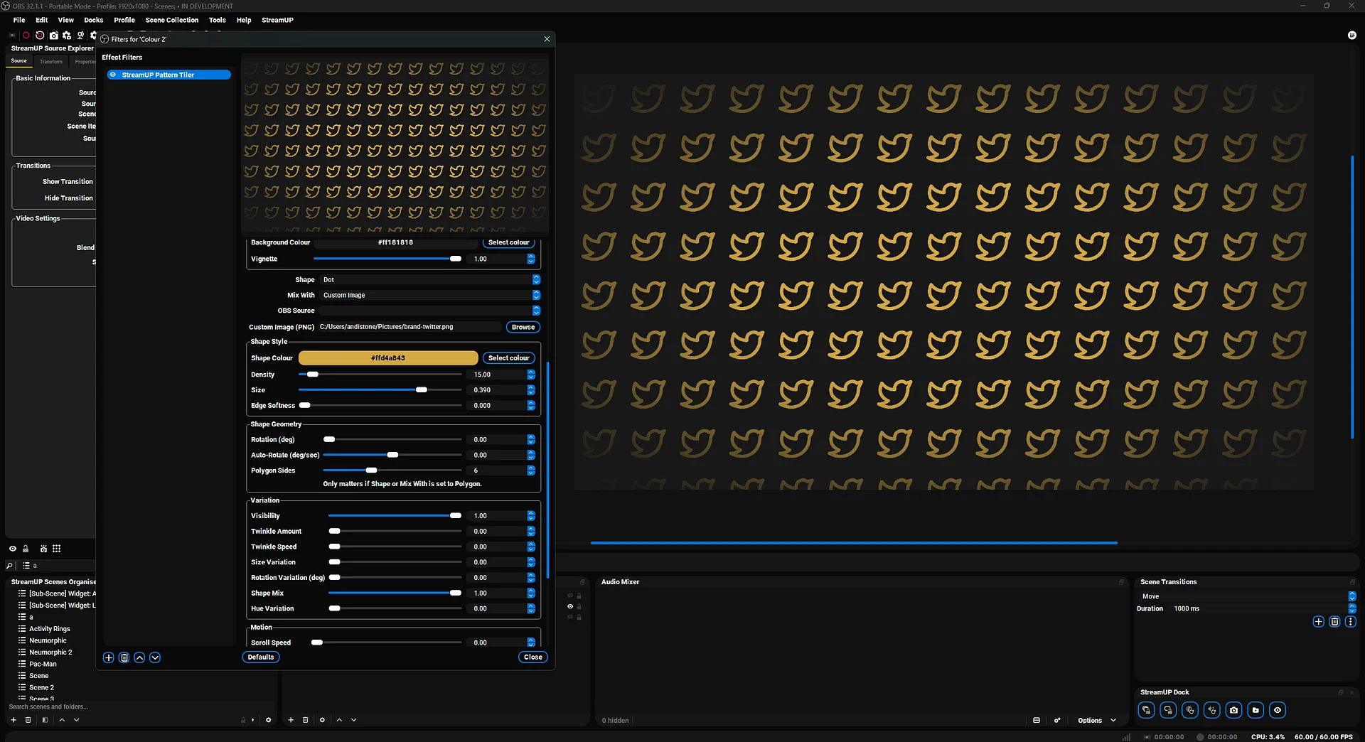 OBS Shader - StreamUP Pattern Tiler product image (3)